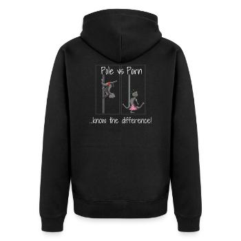Funny Pole Dance Gift I Polerina not porn - Unisex Premium Organic Zip Hoodie - black - Back - Nico (187cm)