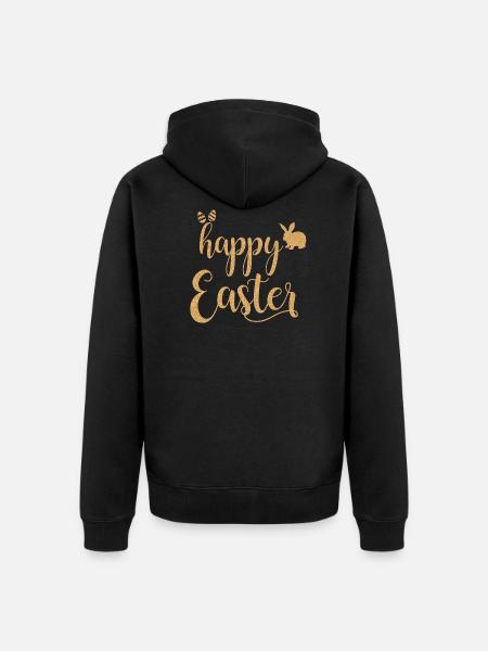 Joyeuses Pâques - Veste à capuche bio Premium Unisexe - noir