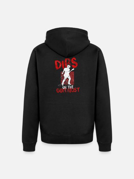 guitar musician - Unisex Premium Organic Zip Hoodie - black