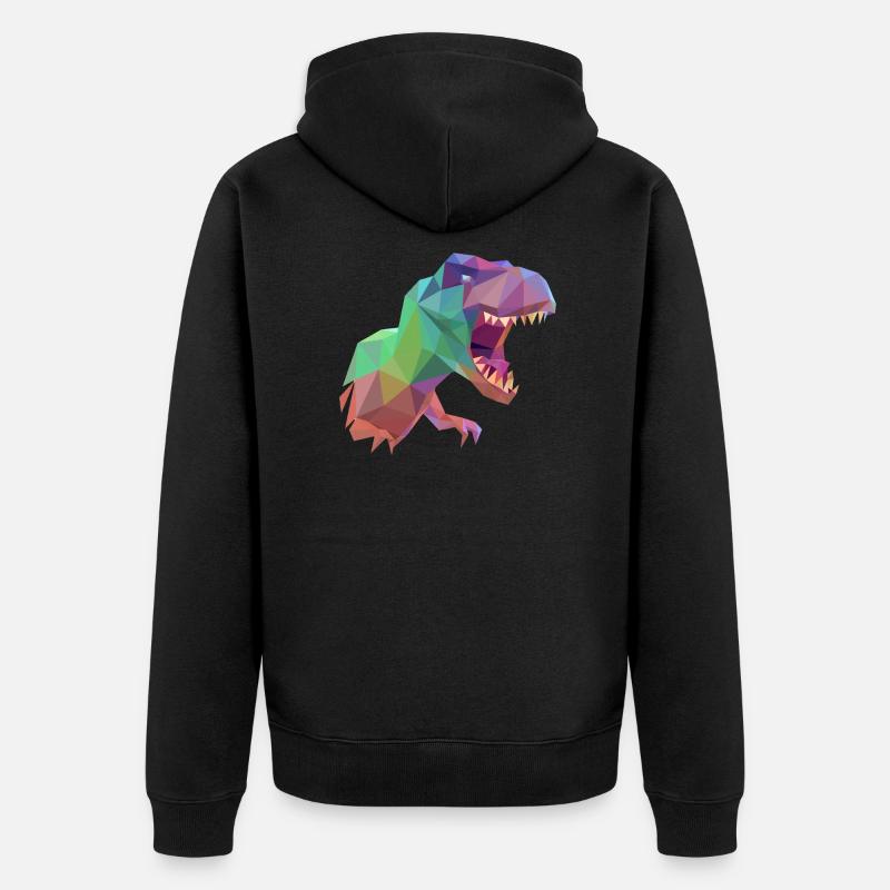 T Rex - Veste à capuche bio Premium Unisexe - noir