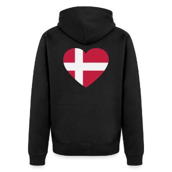 Drapeau Danemark Drapeau Drapeau Copenhague Cadeau - Veste à capuche bio Premium Unisexe - noir - Dos - Nico (187cm)