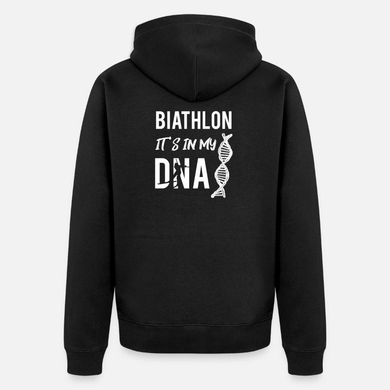ADN biathlon - Veste à capuche bio Premium Unisexe - noir