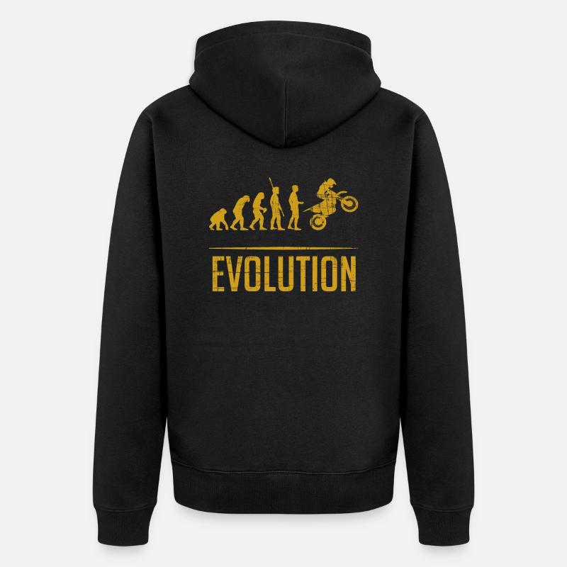 Motocross T-Shirt, Hoodie oder Pullover - Unisex Premium Bio Zip Hoodie - Schwarz