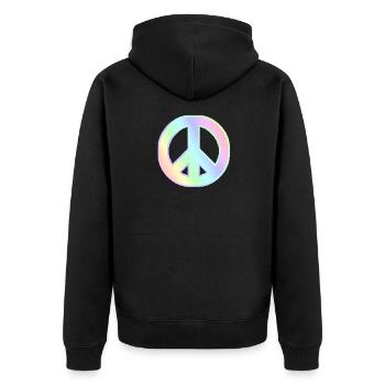 Musique hippie | Peace Amour des années 60 | Cadeau - Veste à capuche bio Premium Unisexe - noir - Dos - Nico (187cm)