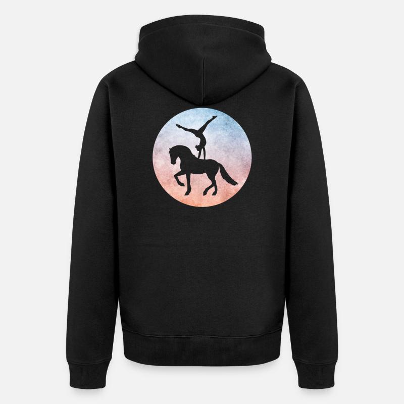 Vaulting Equestrian Chemises Vaulting - Veste à capuche bio Premium Unisexe - noir