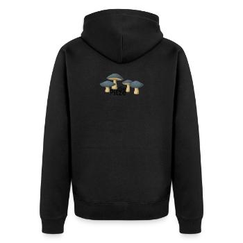 champignons - Veste à capuche bio Premium Unisexe - noir - Dos - Nico (187cm)