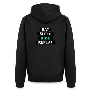 Eat Sleep Ride Repeat - Veste à capuche bio Premium Unisexe - noir - Dos - Nico (187cm)