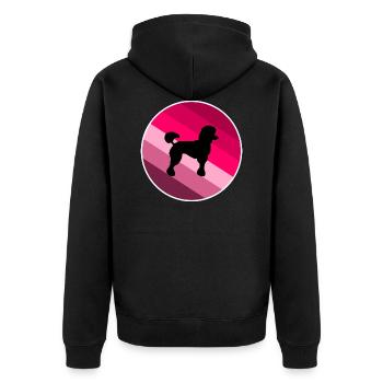 caniche - Veste à capuche bio Premium Unisexe - noir - Dos - Nico (187cm)