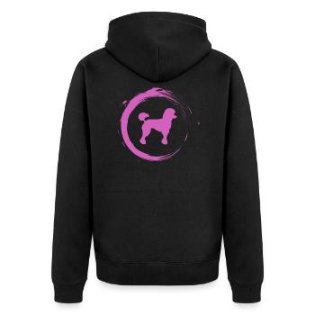 caniche - Veste à capuche bio Premium Unisexe - noir - Dos - Nico (187cm)