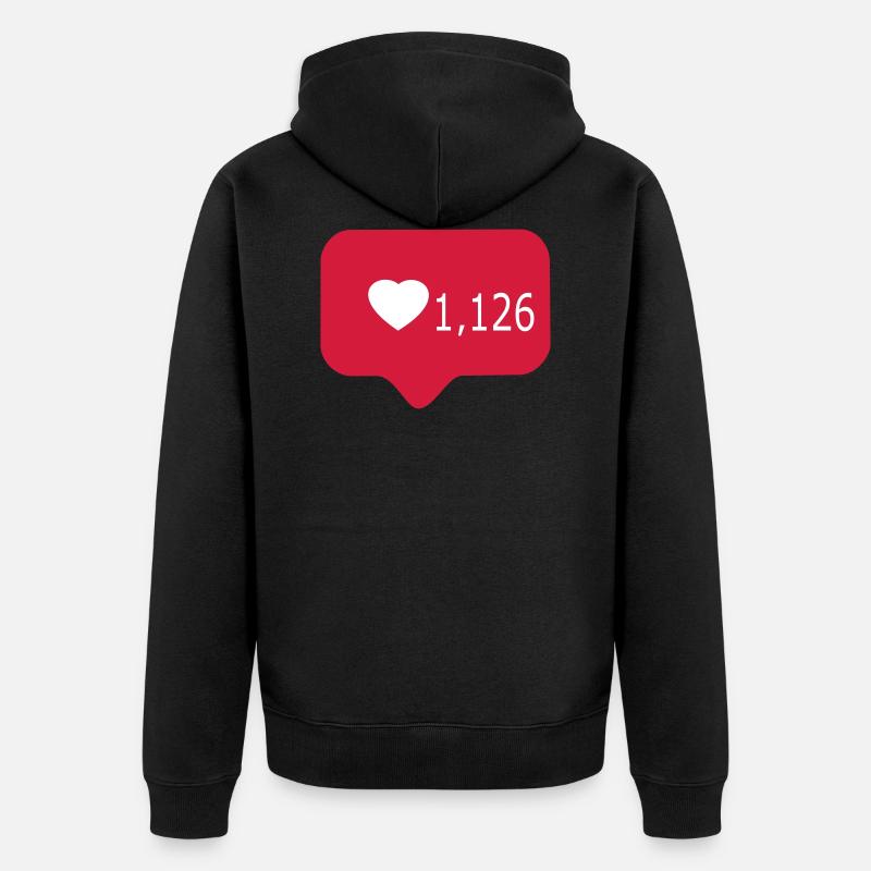 Instagram comme - Veste à capuche bio Premium Unisexe - noir