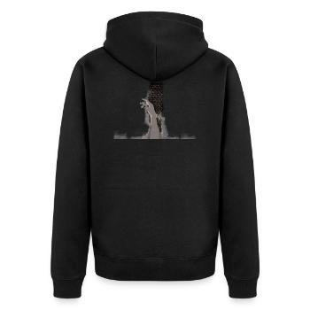 Never reach the stars - Unisex Premium Organic Zip Hoodie - black - Back - Nico (187cm)