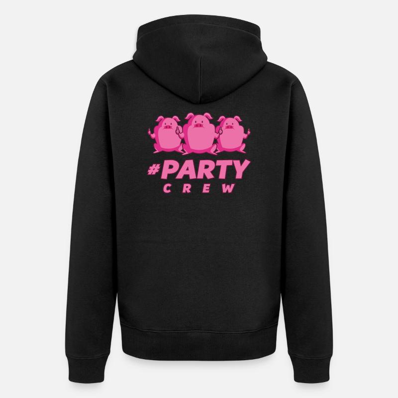 Fête de cochon - Veste à capuche bio Premium Unisexe - noir