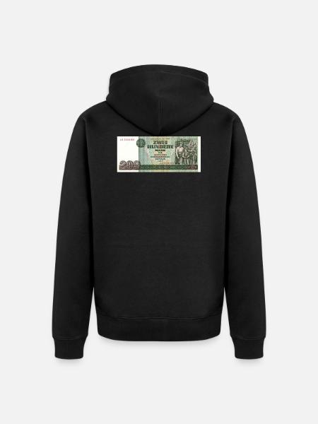 200 mark of the gdr - Unisex Premium Organic Zip Hoodie - black