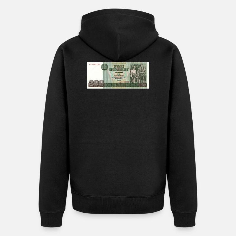 200 marks der ddr - Veste à capuche bio Premium Unisexe - noir