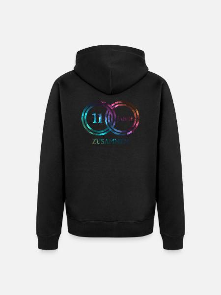 11 ans ensemble - Veste à capuche bio Premium Unisexe - noir