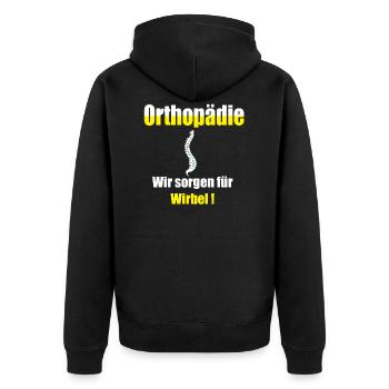Orthopedics, We of vortex shirt gift - Unisex Premium Organic Zip Hoodie - black - Back - Nico (187cm)