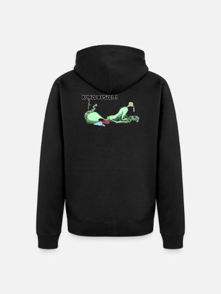 Alien time out - Unisex Premium Organic Zip Hoodie - black
