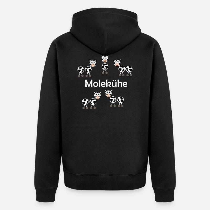 Molekühe - Unisex Premium Bio Zip Hoodie - Schwarz