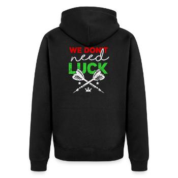 Les fléchettes disent bonne chance - Veste à capuche bio Premium Unisexe - noir - Dos - Nico (187cm)