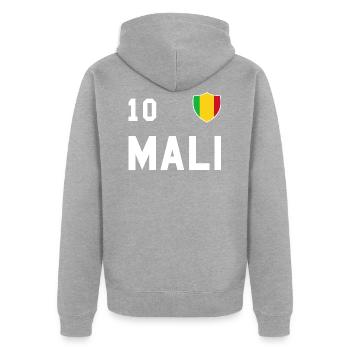 Équipe de football du drapeau du Mali cadeau d'équipe - Veste à capuche bio Premium Unisexe - gris chiné - Dos - Nico (187cm)