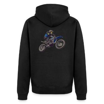 Enduro - Moto Cross Voiture Cadeau - Veste à capuche bio Premium Unisexe - noir - Dos - Nico (187cm)