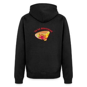 It's doner kebab - Unisex Premium Organic Zip Hoodie - black - Back - Nico (187cm)