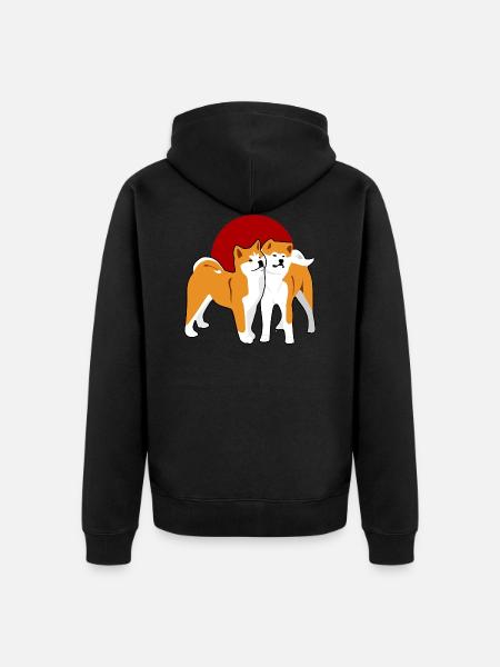 Dogs - Unisex Premium Organic Zip Hoodie - black