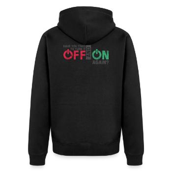 Nerd Geek Computer Scientist Gift Drôle - Veste à capuche bio Premium Unisexe - noir - Dos - Nico (187cm)