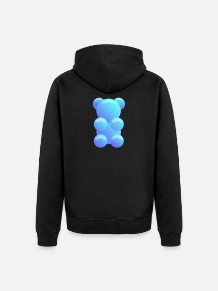 Gummy bears blue - Unisex Premium Organic Zip Hoodie - black