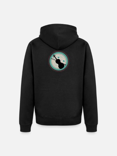violon - Veste à capuche bio Premium Unisexe - noir
