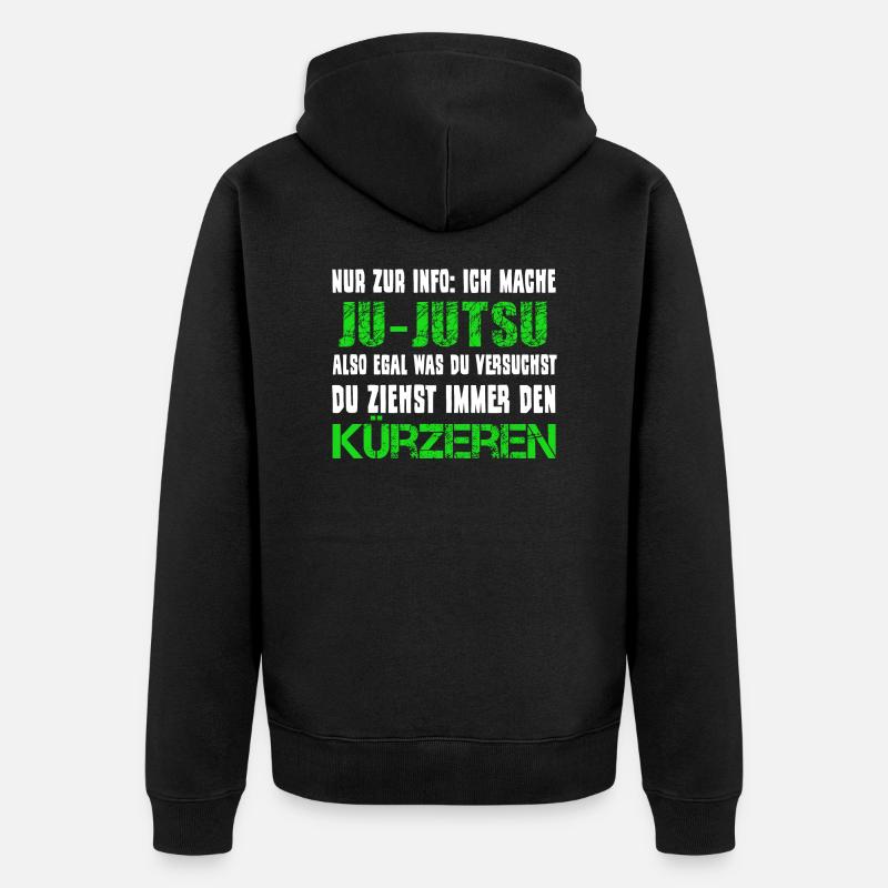 Ju Jutsu rigolo d’autodéfense - Veste à capuche bio Premium Unisexe - noir
