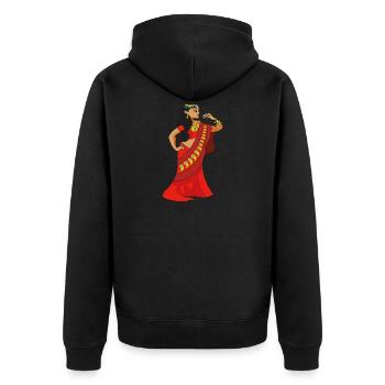 femme indienne bollywood indien - Veste à capuche bio Premium Unisexe - noir - Dos - Nico (187cm)