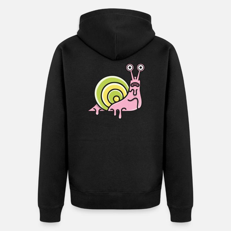 escargots Parade - Veste à capuche bio Premium Unisexe - noir