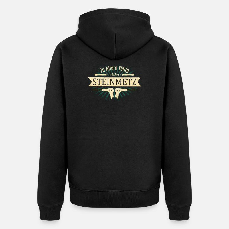 Steinmetz - Unisex Premium Bio Zip Hoodie - Schwarz
