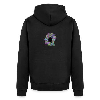 Alien Head Psychedelic LSD Goa Psytrance Tekno - Veste à capuche bio Premium Unisexe - noir - Dos - Nico (187cm)
