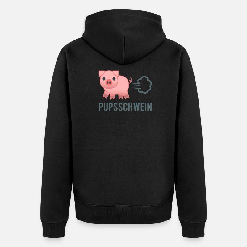 Chiots de porc - Veste à capuche bio Premium Unisexe - noir