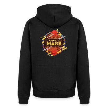 Bienvenue sur Mars Gift Idea - Veste à capuche bio Premium Unisexe - noir - Dos - Nico (187cm)