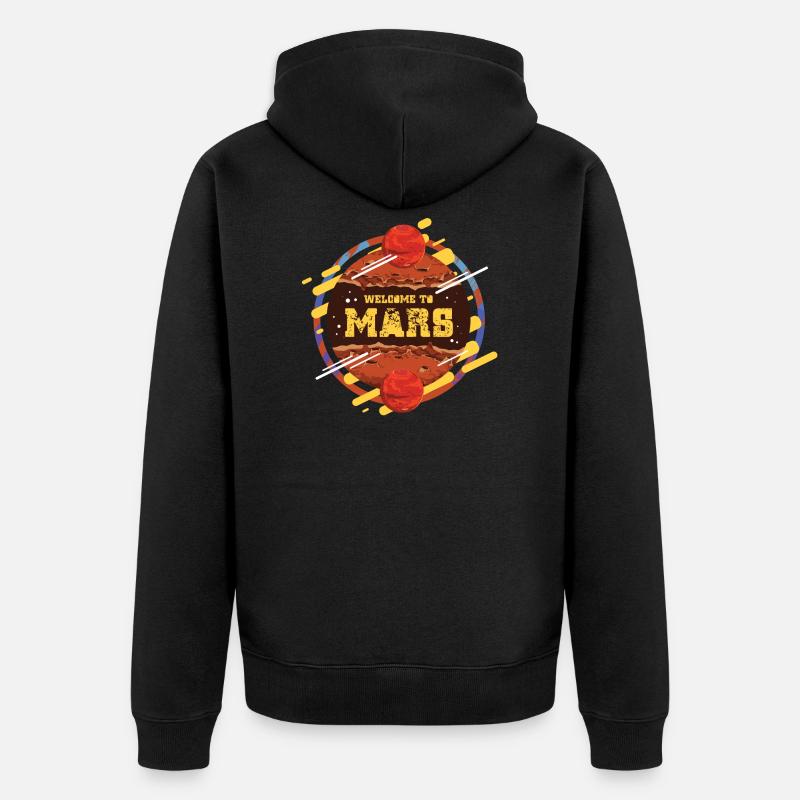 Bienvenue sur Mars Gift Idea - Veste à capuche bio Premium Unisexe - noir