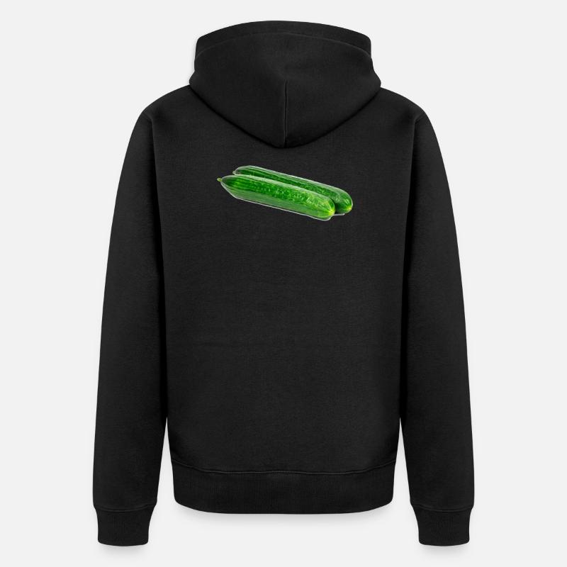 Gurken. concombre. gurka. cucumber - Unisex Premium Bio Zip Hoodie - Schwarz