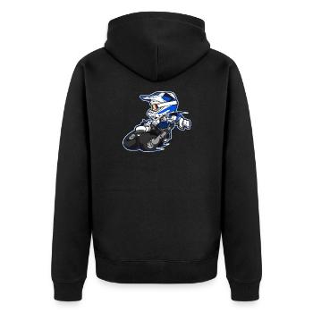 Moto Supermoto Enduro cadeau - Veste à capuche bio Premium Unisexe - noir - Dos - Nico (187cm)