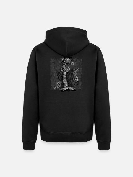 Santa rocks - Unisex Premium Bio Zip Hoodie - Schwarz