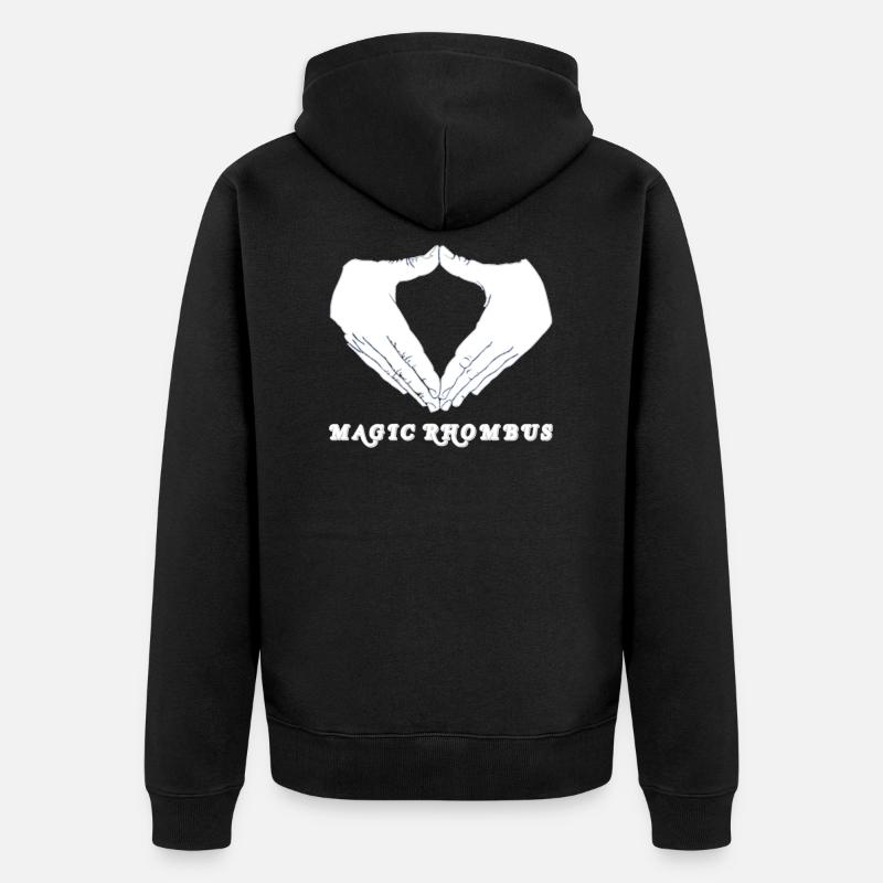 Magic Rhombus - Veste à capuche bio Premium Unisexe - noir