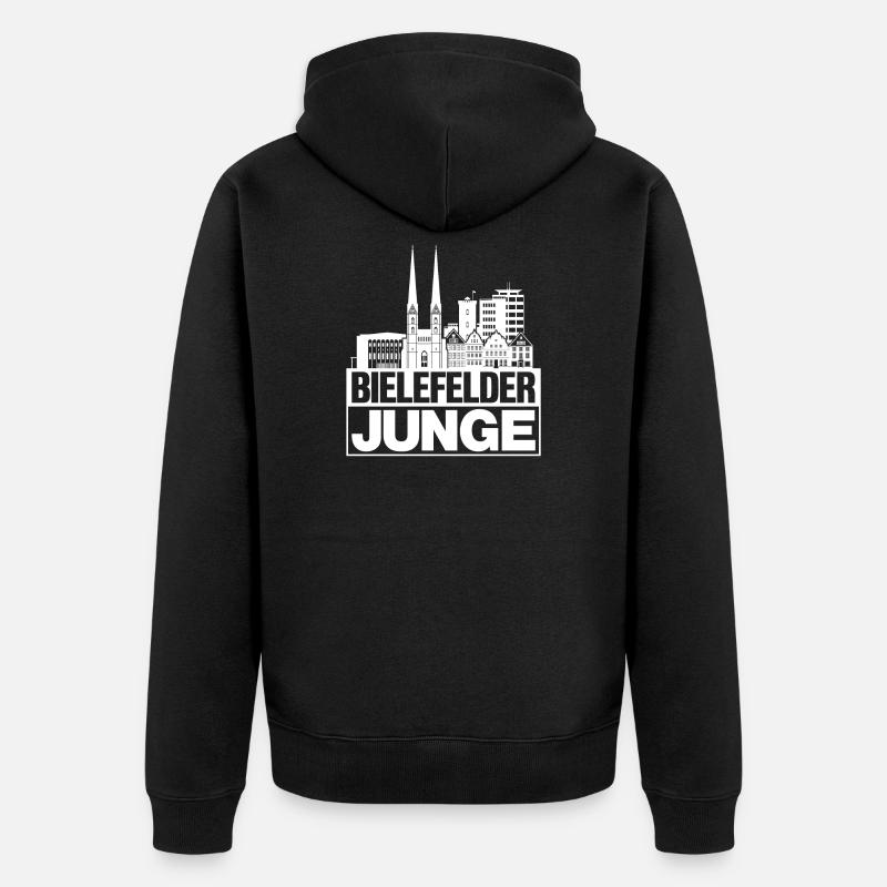 Bielefeld garçon Weiss Bielefeld cadeau - Veste à capuche bio Premium Unisexe - noir