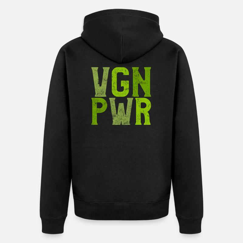 Force végétalienne disant - Veste à capuche bio Premium Unisexe - noir