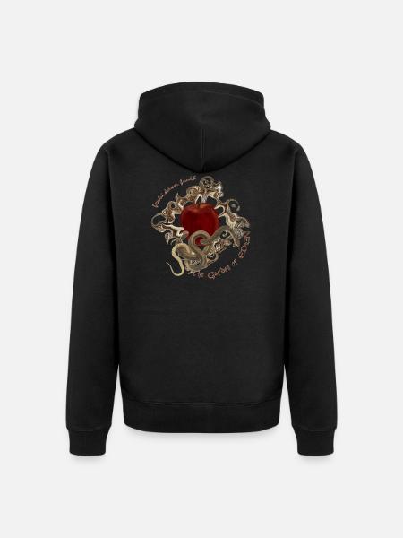 forbidden fruit - Unisex Premium Organic Zip Hoodie - black