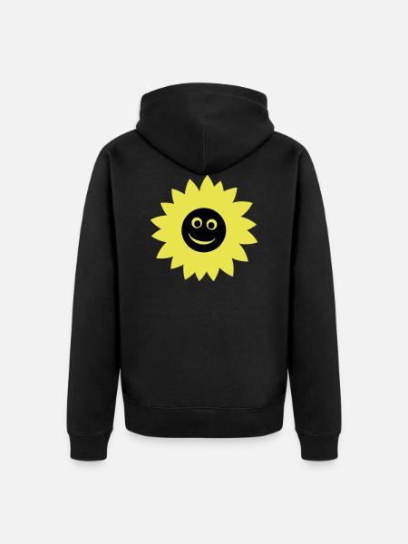 sunflower - Unisex Premium Organic Zip Hoodie - black