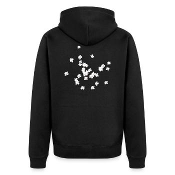 fleurs blanches beaucoup de fleurs printemps débit été - Veste à capuche bio Premium Unisexe - noir - Dos - Nico (187cm)