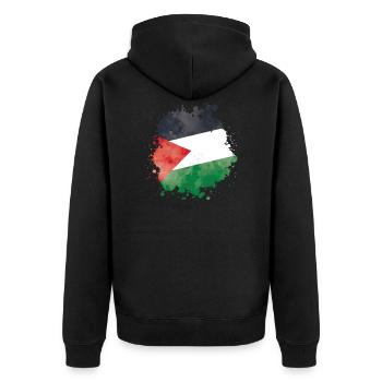 drapeau de palestina blob palestine - Veste à capuche bio Premium Unisexe - noir - Dos - Nico (187cm)
