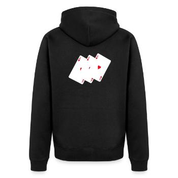 Cartes à jouer Ace - Veste à capuche bio Premium Unisexe - noir - Dos - Nico (187cm)