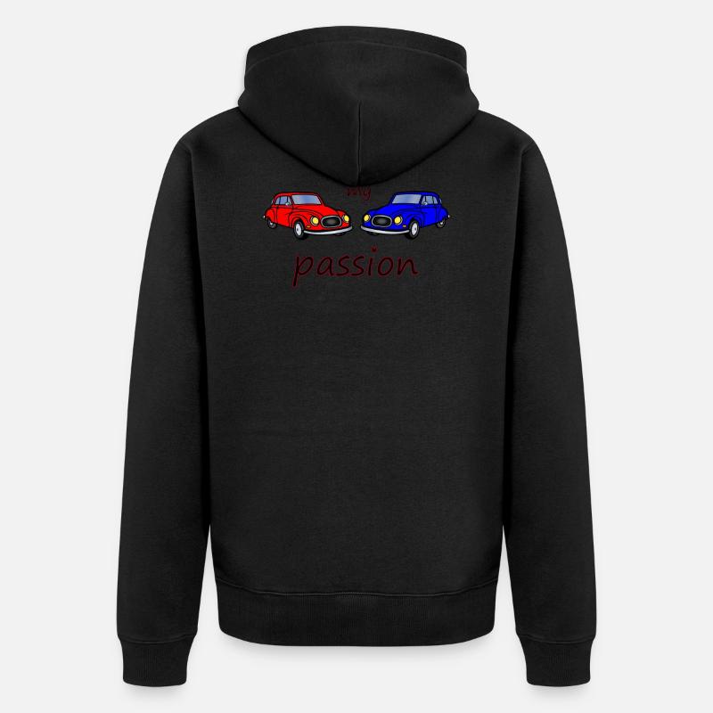 passion automobile - Veste à capuche bio Premium Unisexe - noir